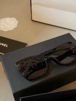 CHANEL SUNGLASSES  BLACK - Image 8