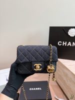 CHANEL CF mini denim bag size : 17*12 cm
