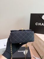 CHANEL CF mini denim bag size : 17*12 cm - Image 8