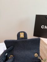 CHANEL CF mini denim bag size : 17*12 cm - Image 9
