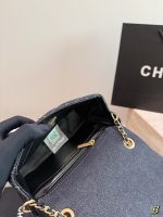 CHANEL CF mini denim bag size : 17*12 cm - Image 10