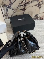 CHANEL 25 bag black leather size : 26 / 22 cm - Image 5