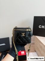 CHANEL vanity  bag size :  10x9 cm