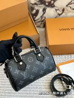LOUIS VUITTON lv nano speedy black 16cm