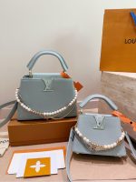 LOUIS VUITTON lv capucines bag  size :27*17/ 20*14 cm - Image 4