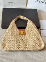 Celine Cabas raffia beach hobo bag size :40 x 33cm