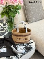 Celine beach raffia bag  size :  22 cm - Image 3