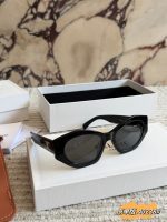CELINE sunglasses black color with silver hard ware