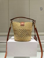 Celine bucket raffia bag size : 16X 18 cm - Image 4