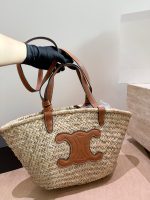 CELINE raffia beach hobo bag size : 25 cm - Image 2