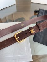 Celine triomphe suede belt 2.5 cm size: 80-100 cm - Image 3