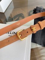 Celine triomphe suede belt 2.5 cm size: 80-100 cm