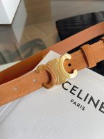 Celine triomphe suede belt 2.5 cm size: 80-100 cm - Image 3