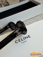 CELINE sunglasses black color with silver hard ware - Image 4