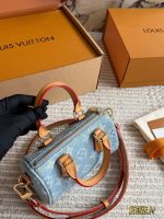 LOUIS VUITTON lv nano speedy  denim size : 16cm - Image 3