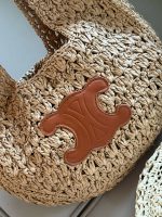 Celine triomphe raffia beach bag size : 38*25 cm - Image 4