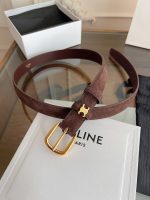 Celine triomphe suede belt 2.5 cm size: 80-100 cm - Image 4