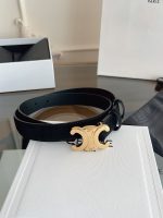Celine triomphe suede belt 2.5 cm size: 80-100 cm - Image 4