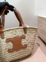CELINE raffia beach hobo bag size : 25 cm - Image 4