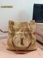YSL beach raffia bag tote size ：35X35cm - Image 4