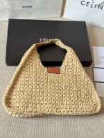 Celine Cabas raffia beach hobo bag size :40 x 33cm - Image 5