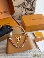 LOUIS VUITTON lv capucines bag  size :20cm - Image 4