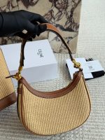 CELINE raffia hobo bag size : 24*20cm - Image 5