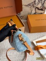 LOUIS VUITTON lv nano speedy  denim size : 16cm - Image 4
