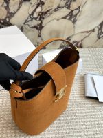 Celine bucket suede hobo bag size : 24*25cm - Image 7