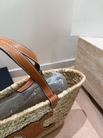 CELINE raffia beach hobo bag size : 25 cm - Image 5