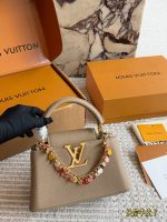 LOUIS VUITTON lv capucines bag  size :20cm - Image 5