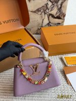 LOUIS VUITTON lv capucines bag  size :20cm - Image 6
