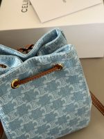 Celine bucket denim hobo bag size :14*18cm - Image 7