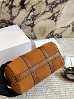 CELINE boston suede bag size : 26*16cm - Image 7