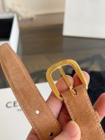 Celine triomphe suede belt 2.5 cm size: 80-100 cm - Image 7