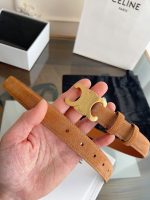 Celine triomphe suede belt 2.5 cm size: 80-100 cm - Image 7