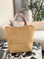 CELINE beach raffia tote bag size : 30×33cm - Image 6