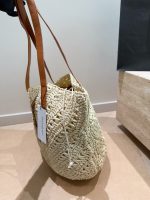 YSL raffia beach bag hobo tote size : 29 x 24cm - Image 6