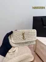 YSL beach raffia bag tote size ：46X36cm - Image 7
