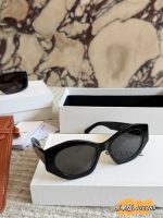 CELINE sunglasses black color with silver hard ware - Image 8