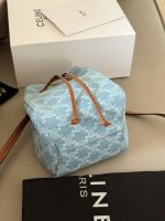 Celine bucket denim hobo bag size :14*18cm - Image 8