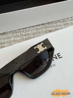 CELINE sunglasses black color with silver hard ware - Image 9