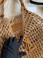 YSL raffia beach bag hobo tote size :33x 32cm - Image 3