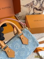 LOUIS VUITTON lv nano speedy  denim size : 16cm - Image 8