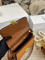 CELINE TRIOMPHE CLASSIC  BOX SUEDE  SIZE : 19 X13cm/10 X9cm - Image 10