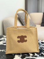 CELINE Cabas Thais raffia beach bag size : 40cm - Image 9