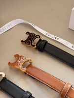 CELINE TRIOMPHE BELT  2CM  size : 75-100 cm