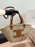 CELINE raffia beach hobo bag size : 25 cm
