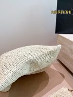 YSL beach raffia bag tote size ：46X36cm - Image 9