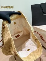 YSL beach raffia bag tote size ：35X35cm - Image 9